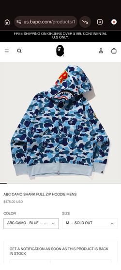 Blue and White Camo Bape Hoodie