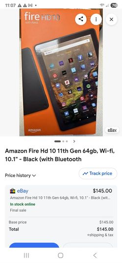 Tableta casi nueva fire HD 10(11 th generation  con su cargador y cover trabajando 💯  limpia