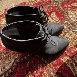Franco Sarto Black Suede Booties