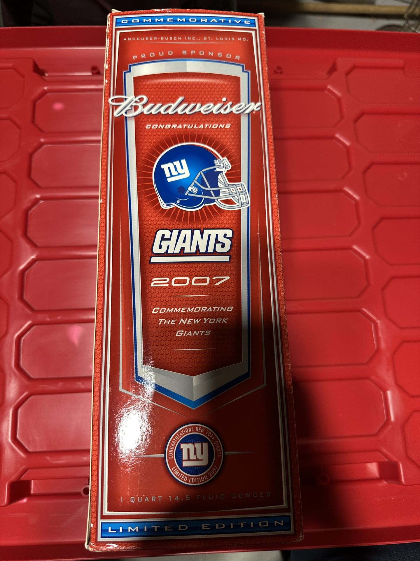 Budweiser New York Giants  2007 Limited edition 