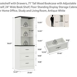 Table Top W Drawers And Book Shelf -NEW ! Pick Up Only
