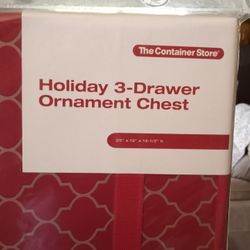 Christmas Storage For Holiday Christmas Decorations. 3 Drawer Chest 