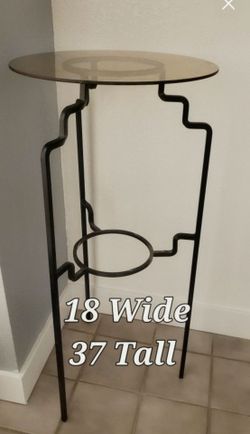 Nice Plant Stand/ Entry Table Smoked Glass