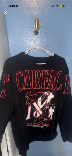 Scar face crew neck hoodie