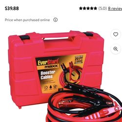 Everstart 20 Foot 2 Gauge, Automotive Booster Cables, Jumper Cables