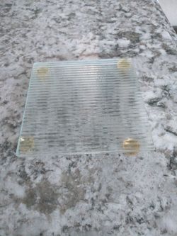 Glass candle holder