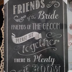 Wedding Seating Sign canvas