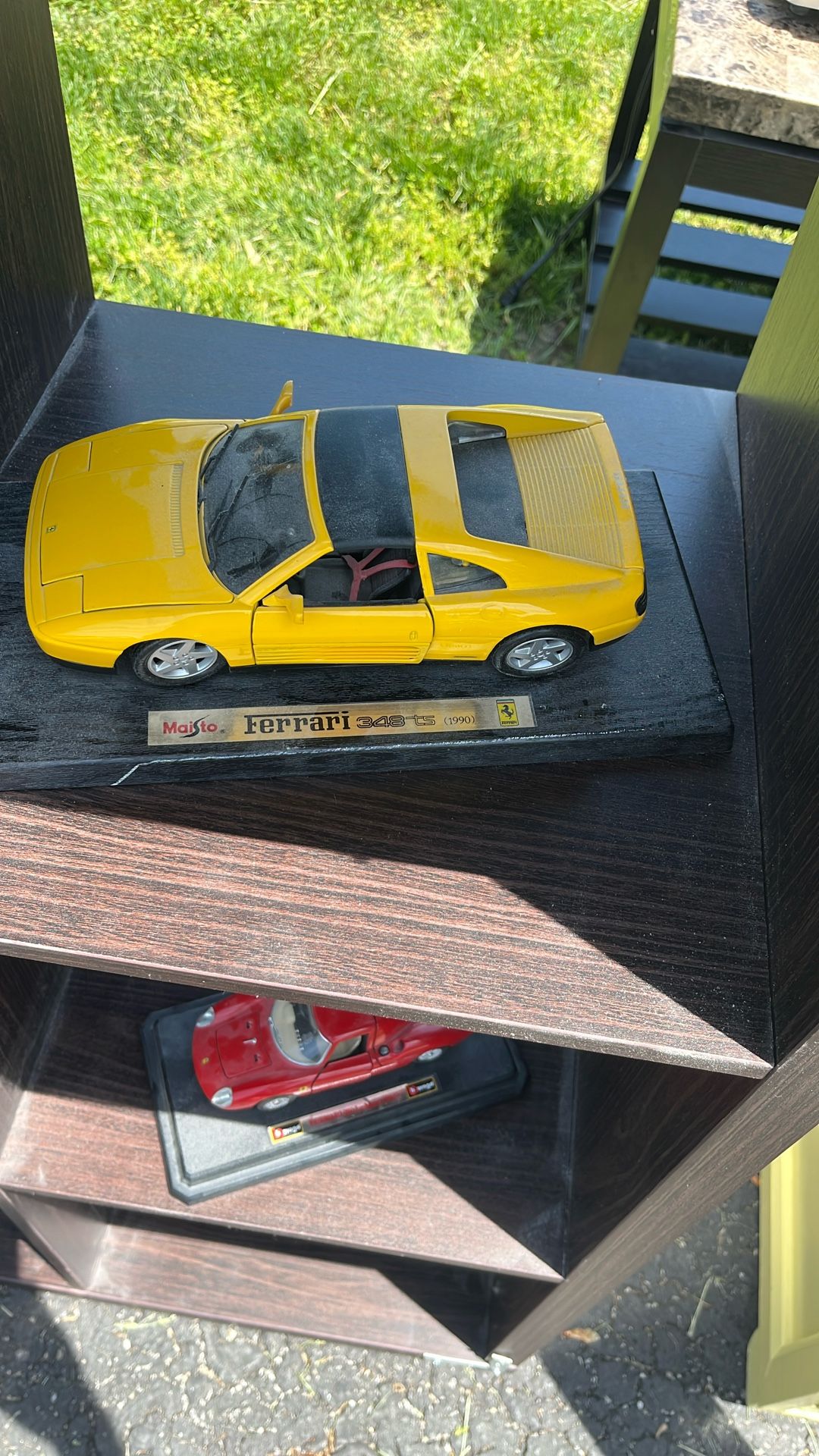 Mounted Ferrari car model