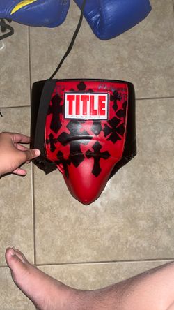 Custom Title Cup Groin Protector Chrome heart