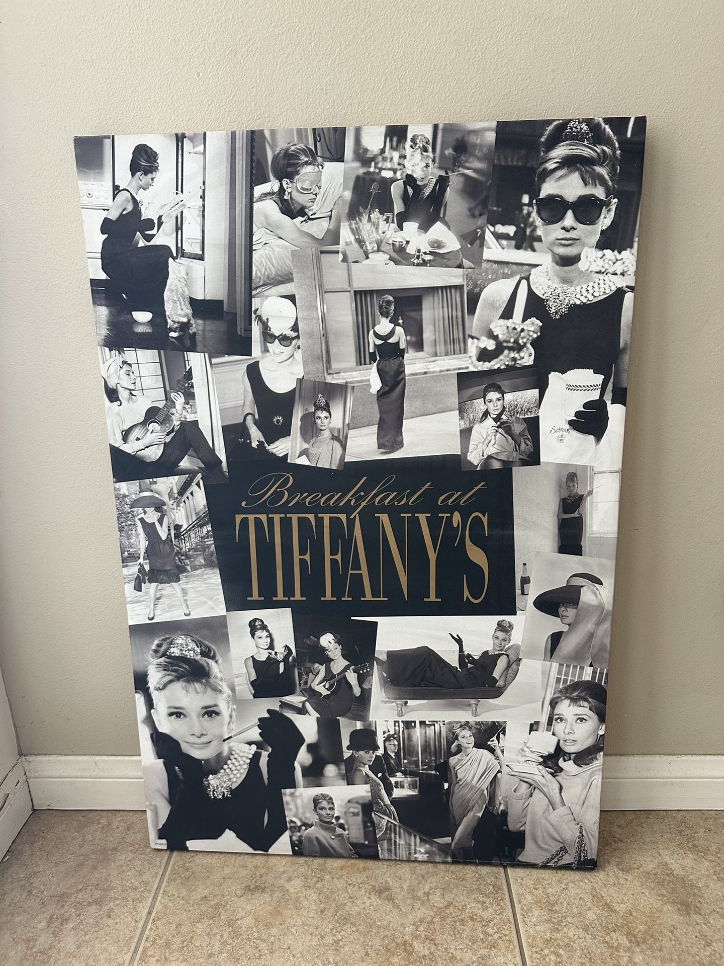 Audrey Hepburn Breakfast At Tiffany’s Canvas Wall Art