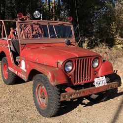 1954 M38A1 Ex-Army Jeep CJ5 Ex-Brush Truck Firetruck CA Title