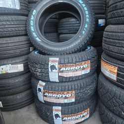 Tamarock A/T Arroyo tires. These are all-terrain, size 225/60/18 and 225/65R17 . Got a few available 