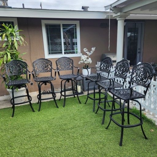 Hanamint Swivel Patio Barstools/ Outdoor Bar Stools