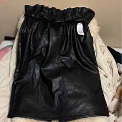 Faux Leather Skirt