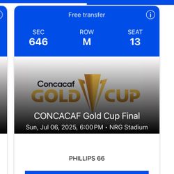 Gold Cup Ticket