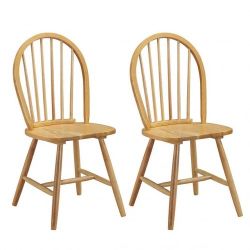 2 Wooden Dining Chairs New