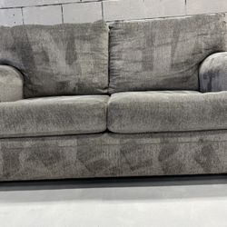 Ashley’s Furniture Grey Loveseat Couch Sofa 