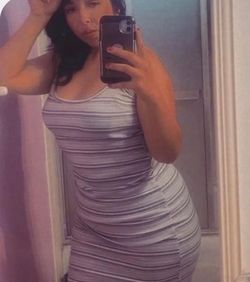 Striped bodycon dress
