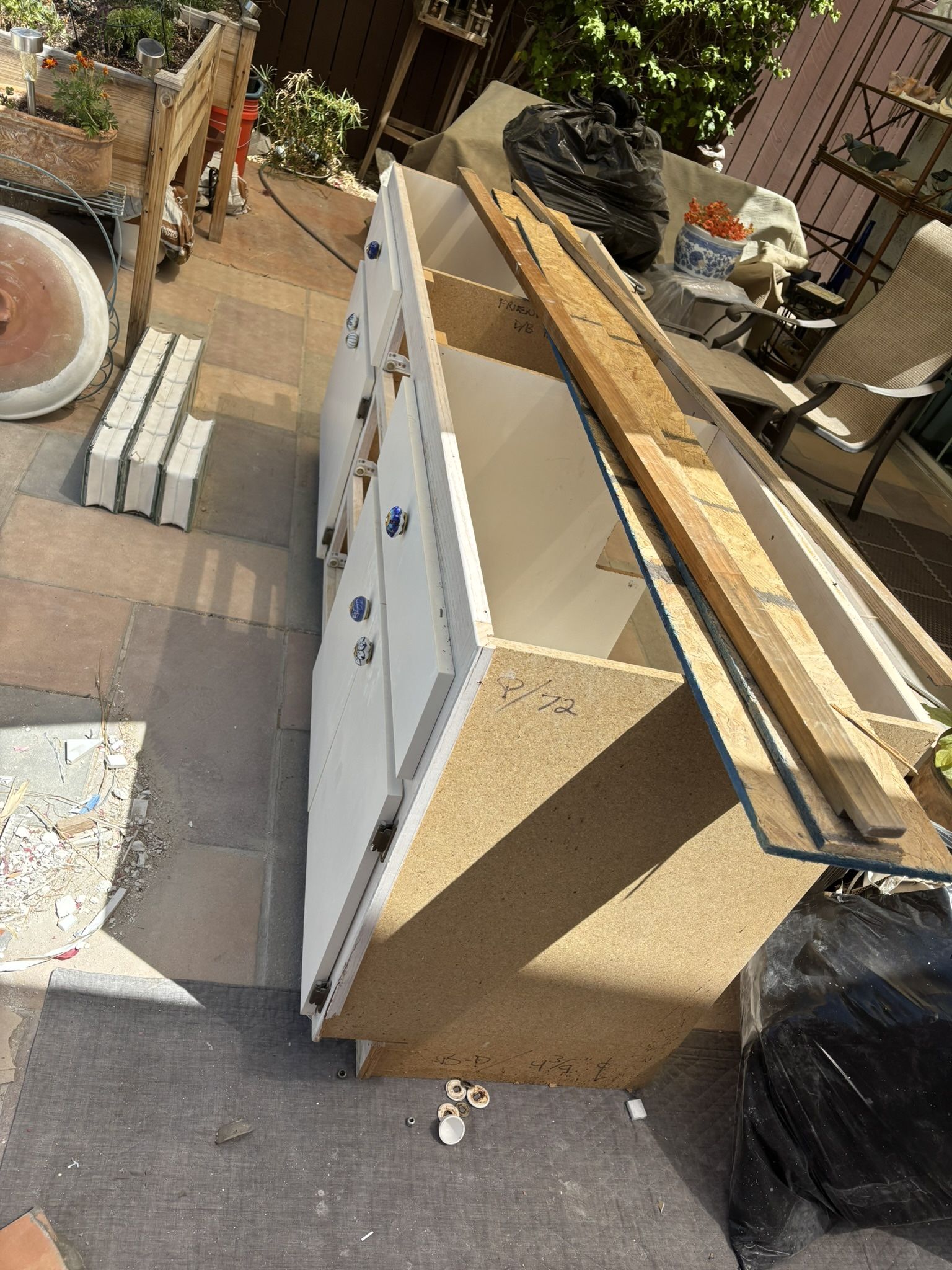 White Bathroom Vanity 72” Long X 38” High