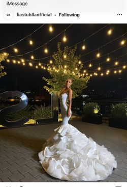 Lia Stublla ruffled Wedding dress