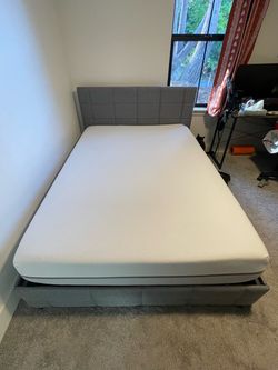 Purple full size mattress & bedframe