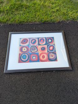 Framed Kandinsky-Style Abstract Art Print
