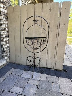Iron Planter Basket Stand