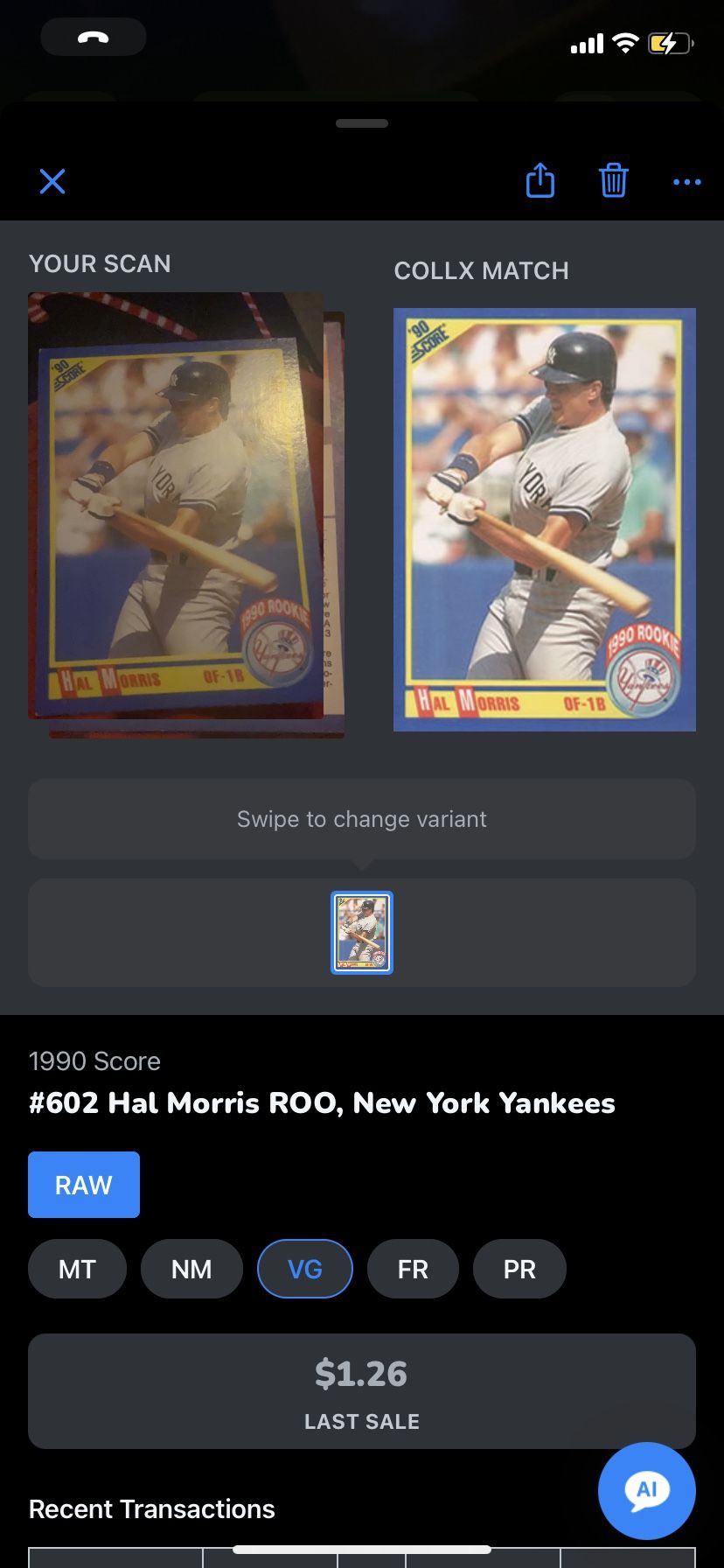 hal Morris Baseball Card 