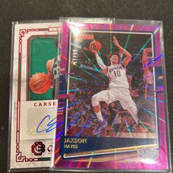 Numbered Purple Lazer Jaxson Hayes and Autograph