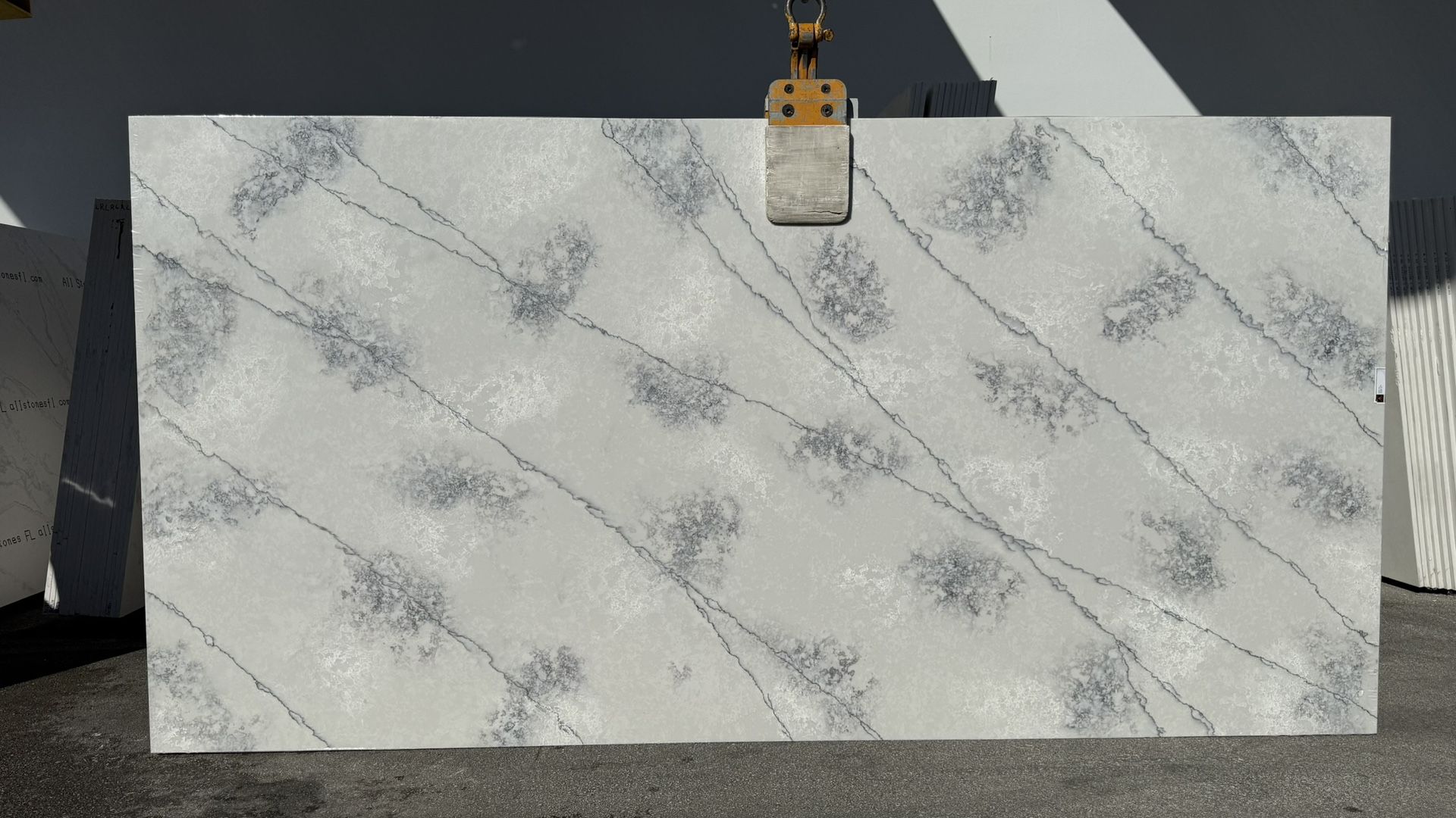 CALACATTA QUARTZ JUMBO SLABS ARCTIC BLUE 127X64 2CM FOR KITCHEN COUNTERTOPS