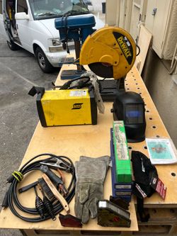Welder ESAb 161 LTS/ 14” disc/Drill press