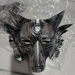 Silver Wolf Mask – Viking / Masquerade Costume – NEW