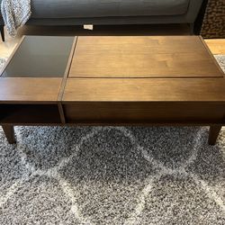Midcentury Modern Coffee Table with Rising Tabletop
