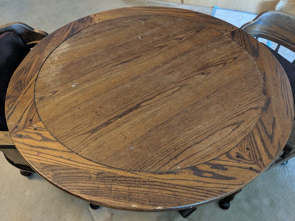 Wood kitchen table w/2 chairs