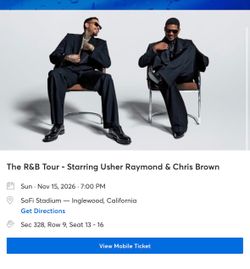 4 Chris Brown/ Usher Tickets