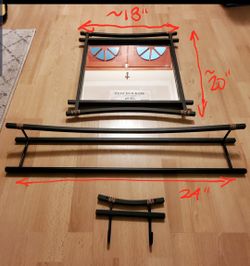 Zen bathroom set - mirror, towel rack, towel hooks