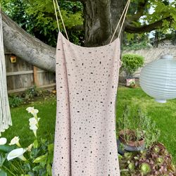 Nude Rhinestone Mini Dress