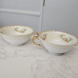 Japanese Meito China Cream Soup Bowls