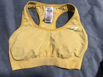 Gymshark yellow sport bra Small