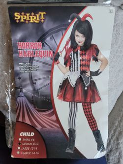 Kids Horror Harlequin Costume