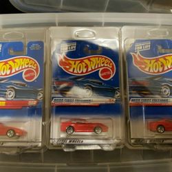 Hot Wheels Rare Red Ferrari Models From 1999 In Protectors
