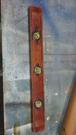 Antique wooden level.