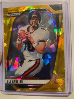 Eli Manning Panini Prizm Draft Picks Gold Prizm Card