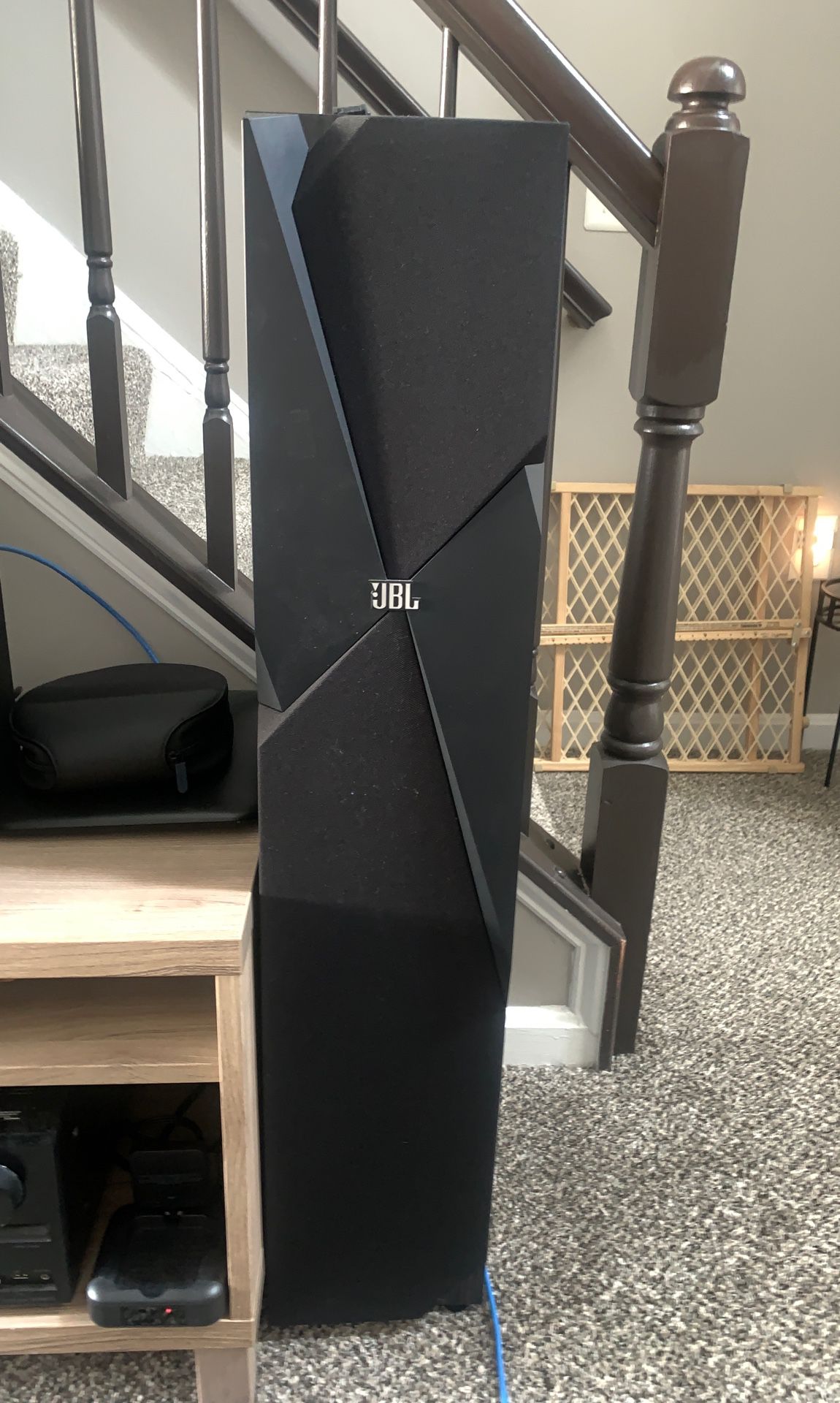 JBL studio speakers and Polk sub