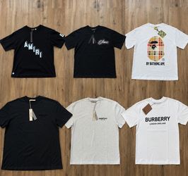 🔥 Designer T-Shirts – Amiri, Essentials, BAPE & Burberry | Multiple Styles & Sizes 🔥