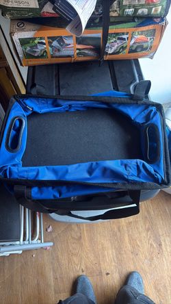 Blue and Black Heavy-Duty Tool Bag