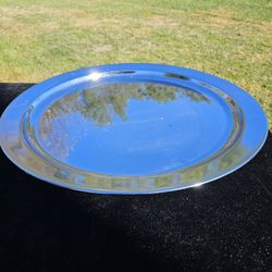 $20.00 - Rotating Lazy Susan On Pedestal Base/Mirrored Finish!  Vtg Kromex Brand/Multifunctional Uses/Like New Condition!
