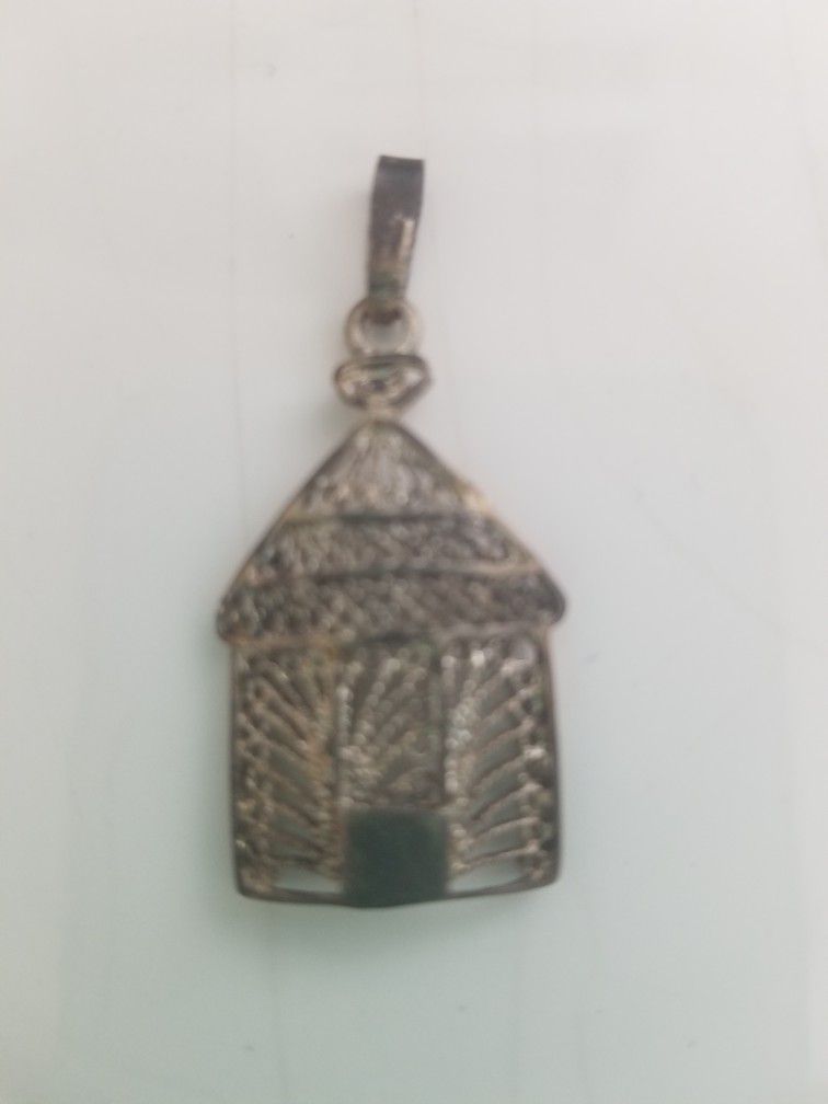 African Silver Pendant