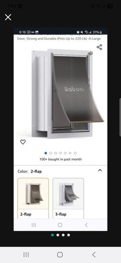 Baboni XL 220lb Dog Door Interior/exterior 