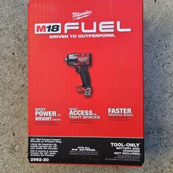 Milwaukee 18v Fuel 1/2 " Mid-torque Impact Wrench  W/ Fricción Ring  Brand New Tool Only 